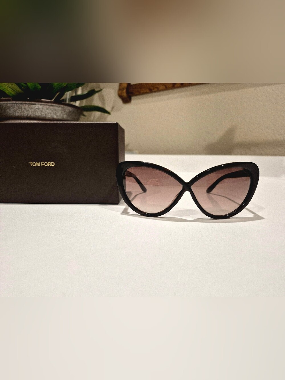 Tom Ford Madison Glossy Cat-Eye Sunglasses